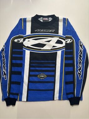 Vintage Answer Racing biker long sleeve all over print shirt (elbow padding)